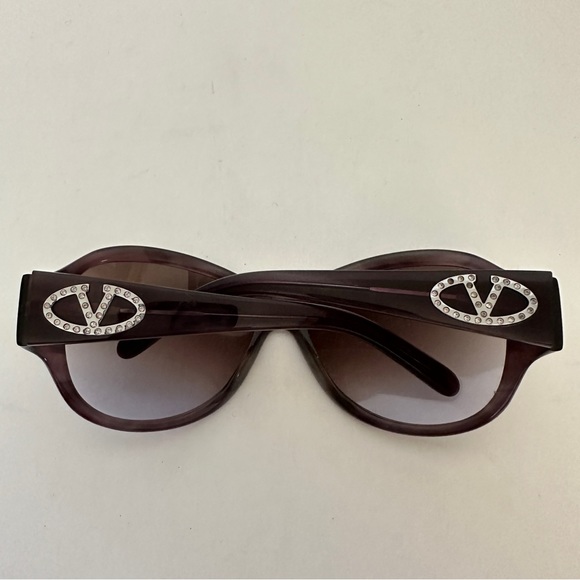 Valentino Sunglasses gradient lenses dark purple frames 5523 style 120